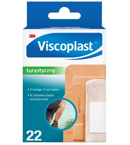 Zestaw plastrów turystycznych 3 rodzaje 5 rozmiarów Viscoplast 22szt. 7100319799 3M